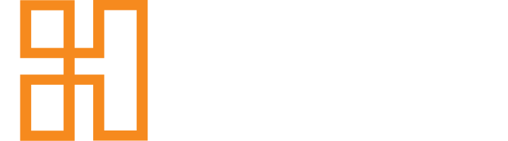 Logo, white: Orange icon, white name — for dark backgrounds and photos