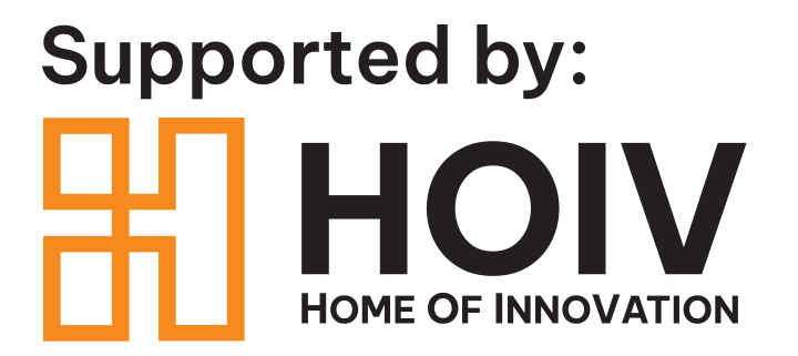 Supported by HOIV: If we support you with our expertise, space or network — for light backgrounds